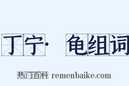 丁宁·龟组词是什么意思的图片